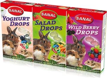 Sanal Knaagdier 3-Pack Drops Yogurt / Salad / Wild Berry 3X45 GR