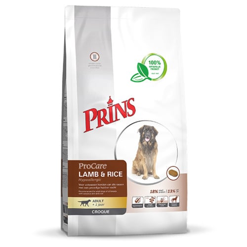 Prins Procare Croque Hypo Allergic Lam / Rijst 10 KG