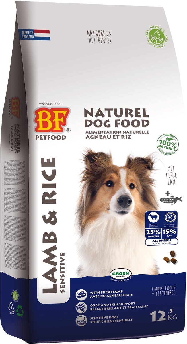 Bf Petfood Lam / Rijst 12.5 KG