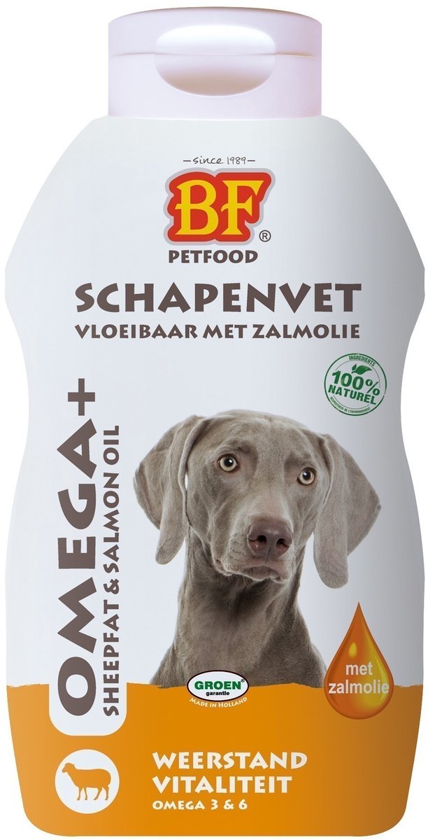 Bf Petfood Vloeibaar Schapenvet Met Zalmolie 500 ML