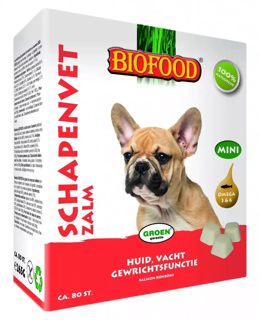 Bf Petfood Schapenvet Mini Bonbons Zalm 80 ST
