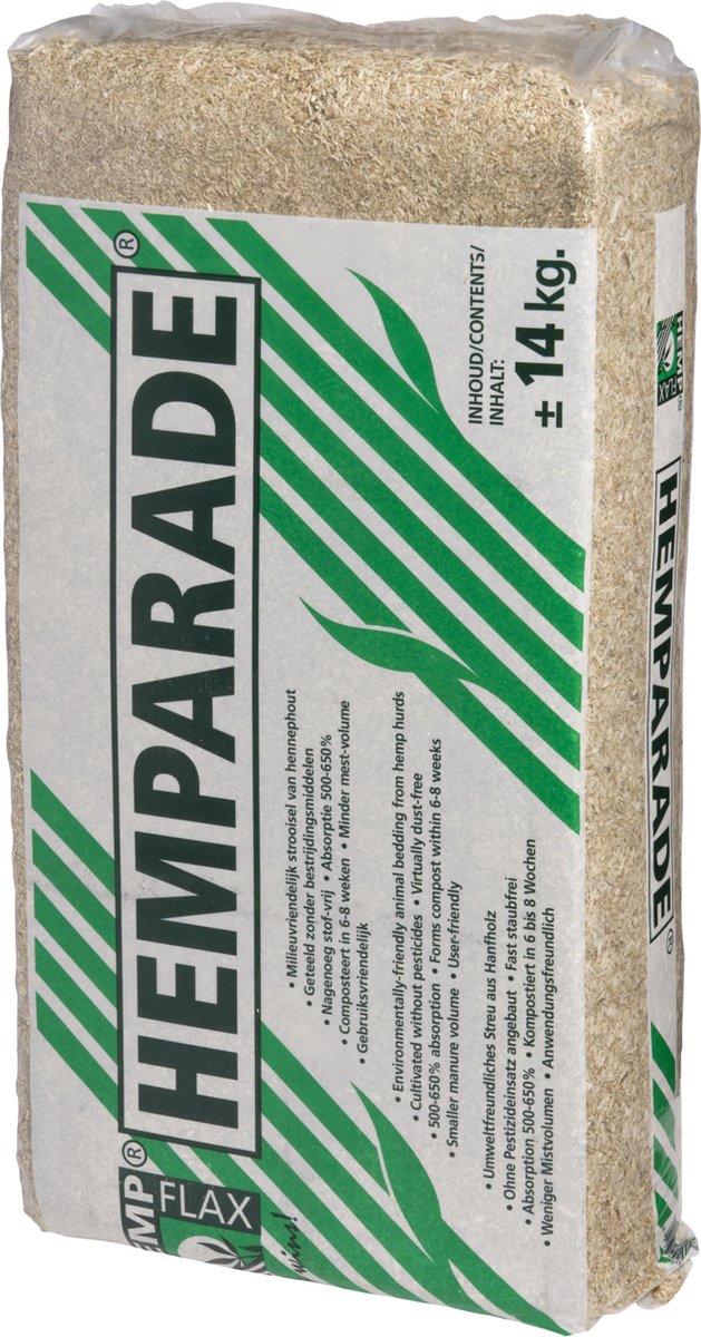 Hemparade Hennepvezelstrooisel 14 KG