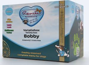Renske Vers Vlees Variatiebox Bobby Graanvrij Kip/lam/kalkoen 12X395 GR
