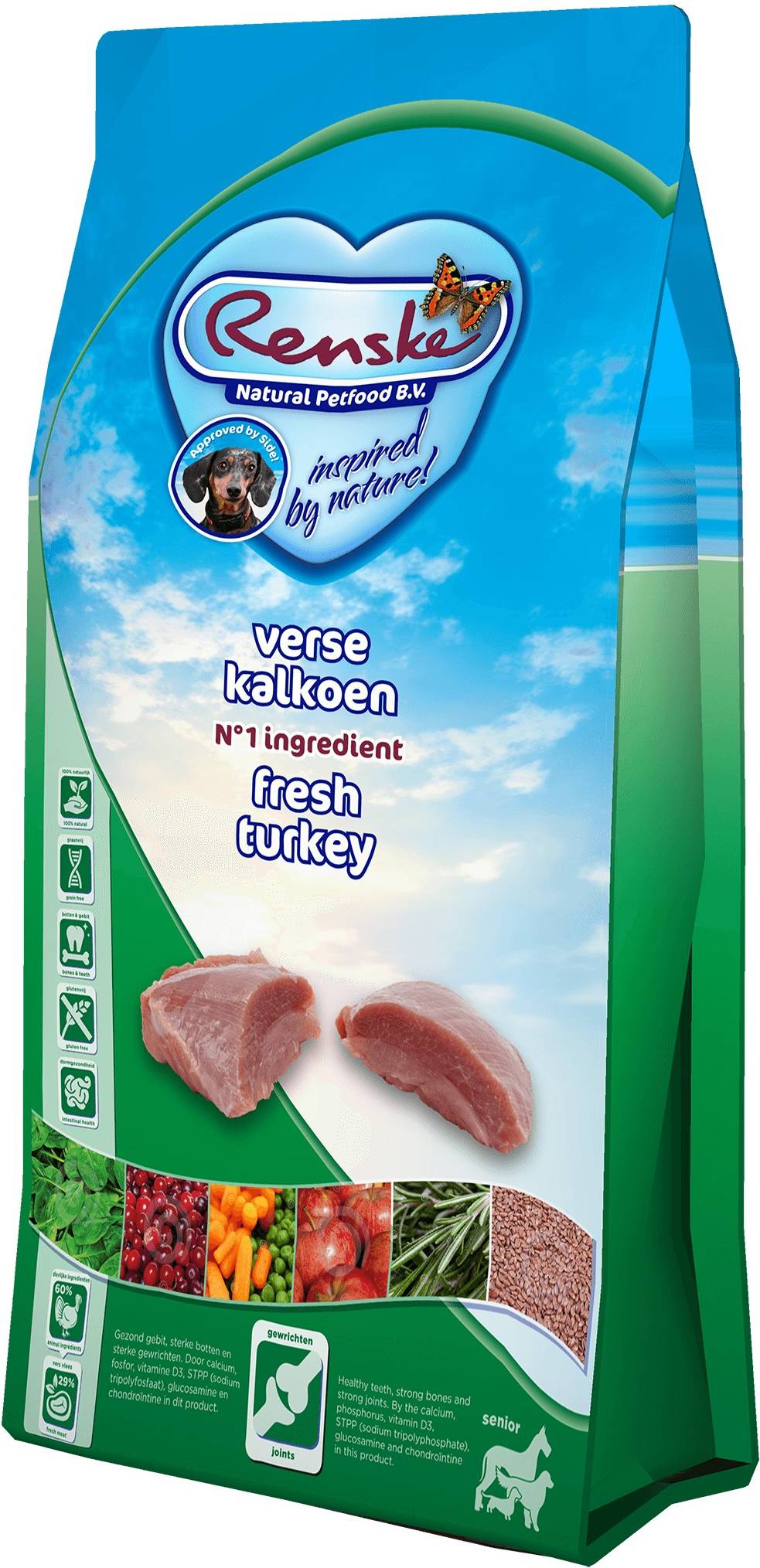 Renske Super Premium Senior Kalkoen Graanvrij Hypoallergeen 12 KG