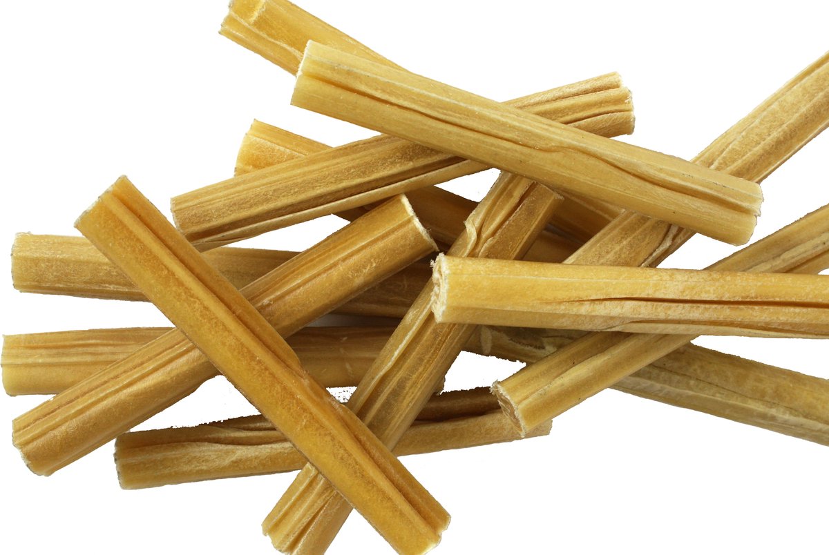 Petsnack Geperste Staaf 5 INCH 12.5 CM 15 MM 25 ST