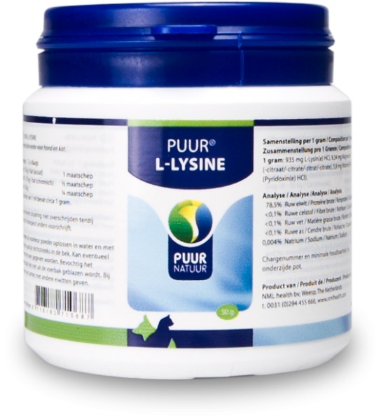Puur Natuur L-Lysine Hond en Kat 50 GR