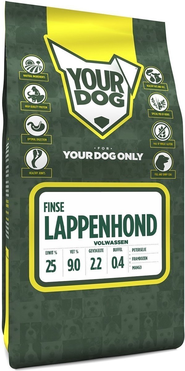 Yourdog Finse Lappenhond Volwassen 3 KG